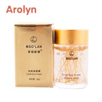 Pure 24k gold & Chinese herb Eye bag removal Sea collagen Firming Anti-wrinkle Fat granule removal eye gel Cream OEM/ODM